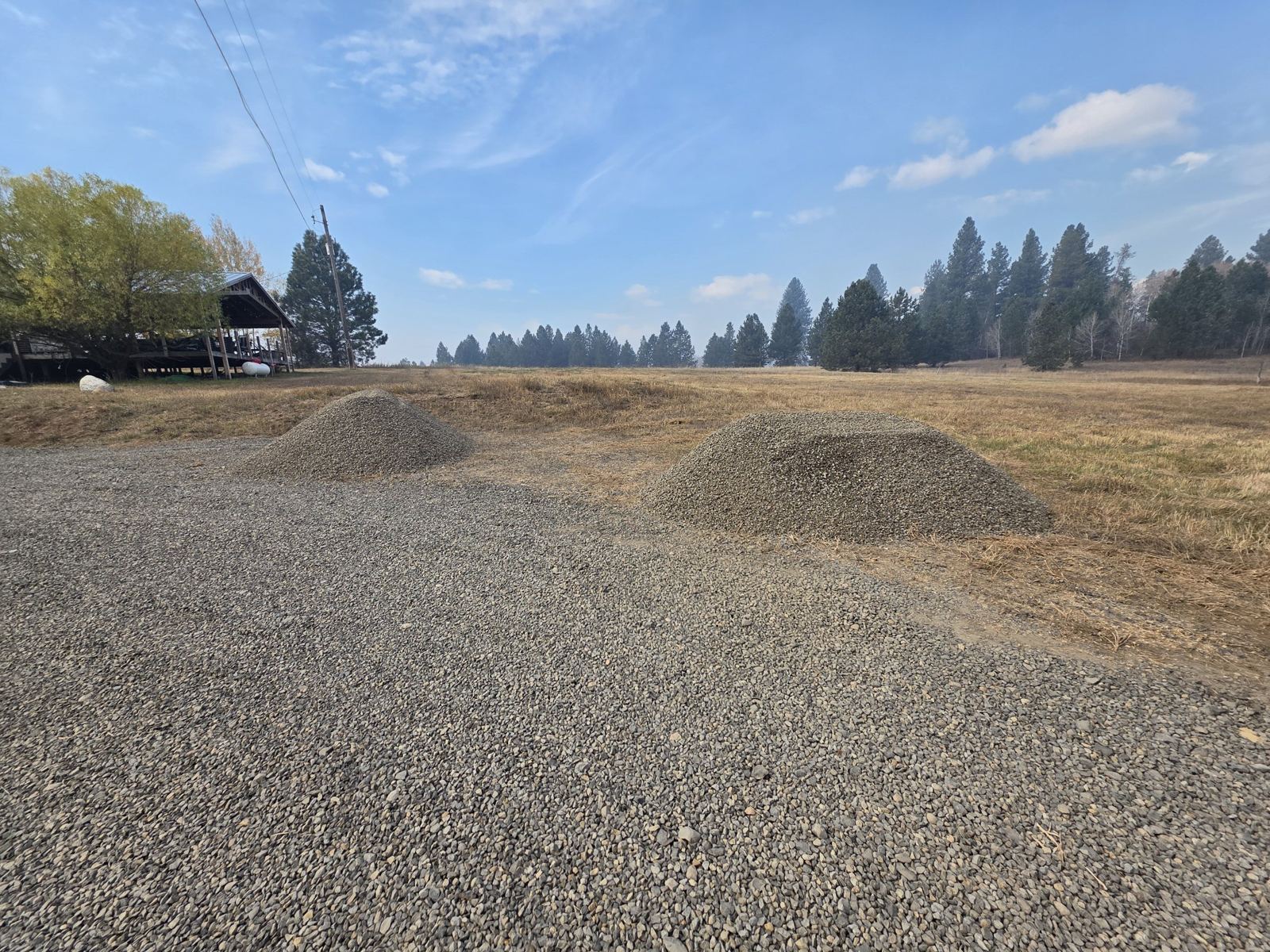Gravel delivered and spread